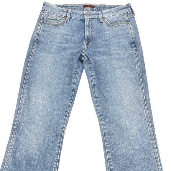 7 For All Mankind High Rise Straight Jean Size 28 - Picture 3 of 8